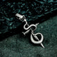 Viper Cross Snake Pendant - 925 Silver Handmade