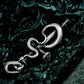 Viper Cross Snake Pendant - 925 Silver Handmade