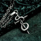 Viper Cross Snake Pendant - 925 Silver Handmade