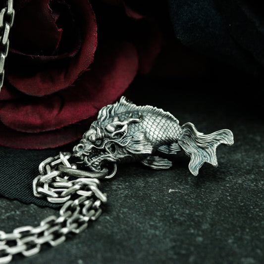 Koi Fish Pendant ¨C 925 Sterling Silver Handmade