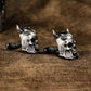 Toxic Skull Warrior Mask Cufflinks - 925 Silver Handmade