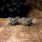 Gothic Butterfly Skull Cufflinks - Handmade 925 Silver