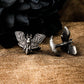 Gothic Butterfly Skull Cufflinks - Handmade 925 Silver