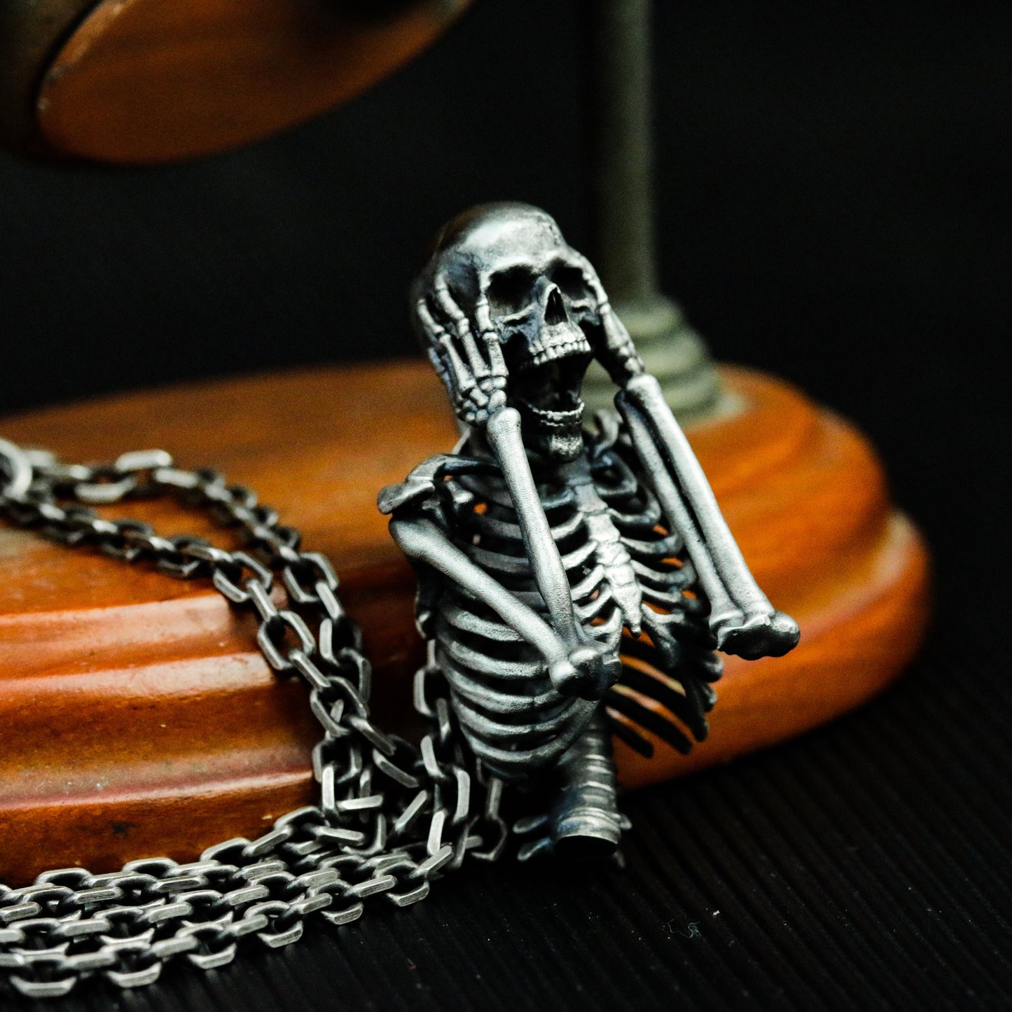 The Scream Skull Pendant - 925 Silver Handmade