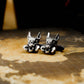 Indian Wild Boar Totem Cufflinks - 925 Sterling Silver Handmade