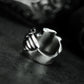 Spiral Wing Ring with Uplifted Crest - 925 Sterling Silver Handmade