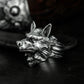 Wolf King Ring - 925 Silver Handmade