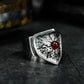 Volcanic Ruby Lava Ring - 925 Silver Handmade