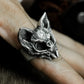 Cat Skull Ring - 925 Silver Handmade
