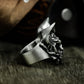 Cat Skull Ring - 925 Silver Handmade
