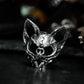 Cat Skull Ring - 925 Silver Handmade