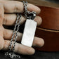 Vertical Skull Tag Pendant ¨C 925 Silver Handmade