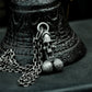 Skull Pendant with Dangling Testicles ¨C 925 Sterling Silver Handmade