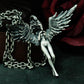 Winged Female Angel Pendant ¨C 925 Sterling Silver Handmade