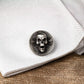 Skull Badge Cufflinks - 925 Silver Handmade