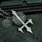 Arcane Cross Pendant ¨C Handmade 925 Silver Ritual Sigil Necklace
