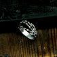 Bone Hand Ring ¨C Handmade 925 Silver Skeletal Grip Band
