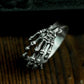 Bone Hand Ring ¨C Handmade 925 Silver Skeletal Grip Band