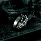 Bone Hand Ring ¨C Handmade 925 Silver Skeletal Grip Band