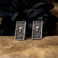 Small Skulls Bone Cufflinks - 925 Silver Handmade