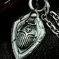 Sacred Heart Shield Pendant ¨C 925 Silver Handmade