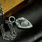 Sacred Heart Shield Pendant ¨C 925 Silver Handmade