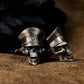 Skull Pirate Ship Cufflinks, 925 Silver Handmade