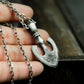 Gothic Anchor Pendant with Ornate Carving - 925 Sterling Silver Handmade