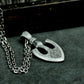 Gothic Anchor Pendant with Ornate Carving - 925 Sterling Silver Handmade