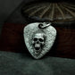 Hammered Pick Skull Pendant ¨C Handmade 925 Silver Rock Amulet Necklace