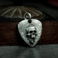 Hammered Pick Skull Pendant ¨C Handmade 925 Silver Rock Amulet Necklace