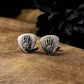 Hand Bone Gothic Rock Cufflinks - 925 Sterling Silver Handmade