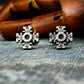 Gothic Cross Badge Cufflinks - 925 Silver Handmade