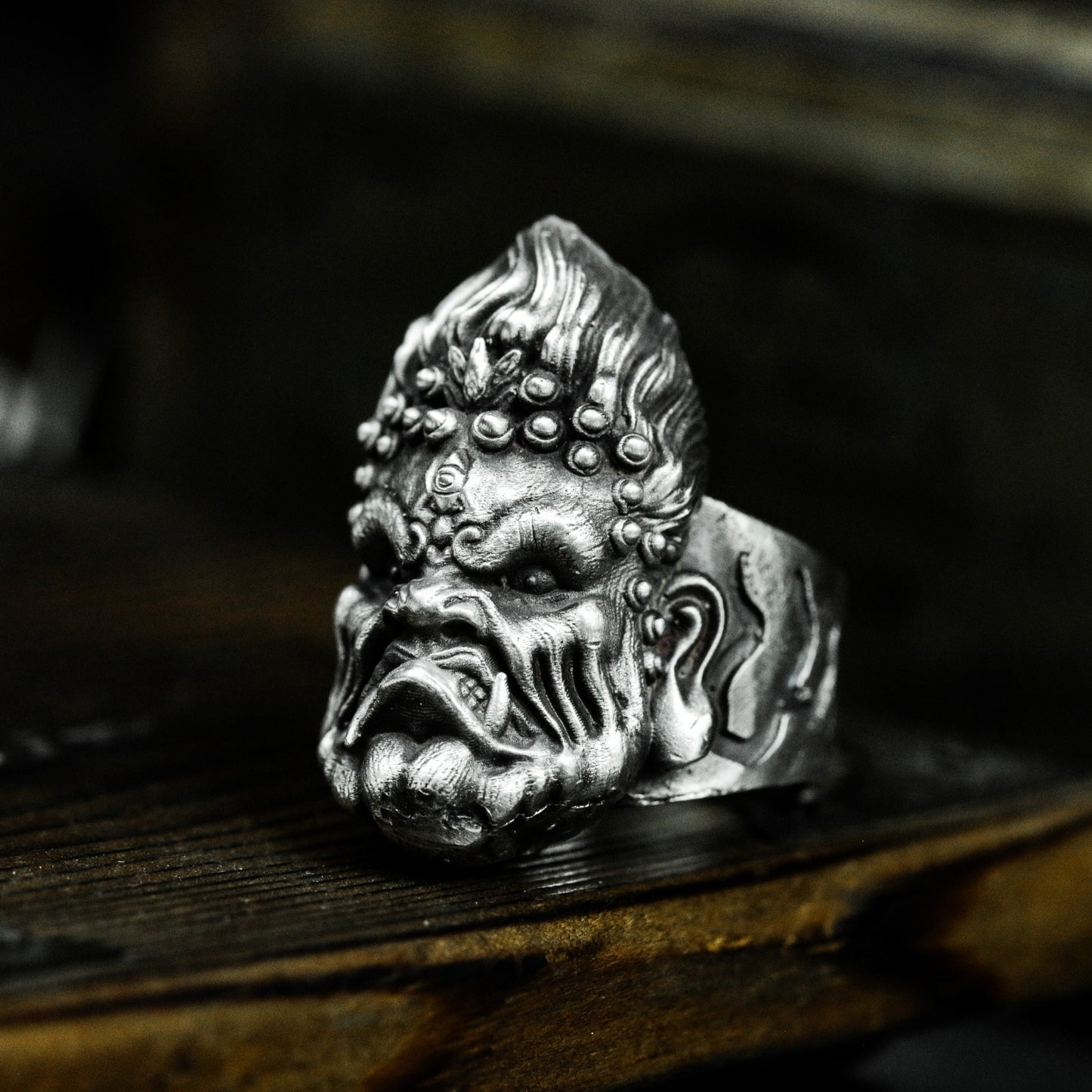 Wrathful God Ring ¨C 925 Silver Handmade