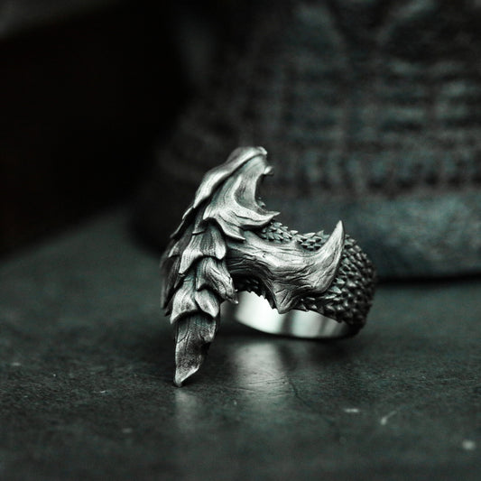 Dragon Spine Ring ¨C 925 Sterling Silver Handmade