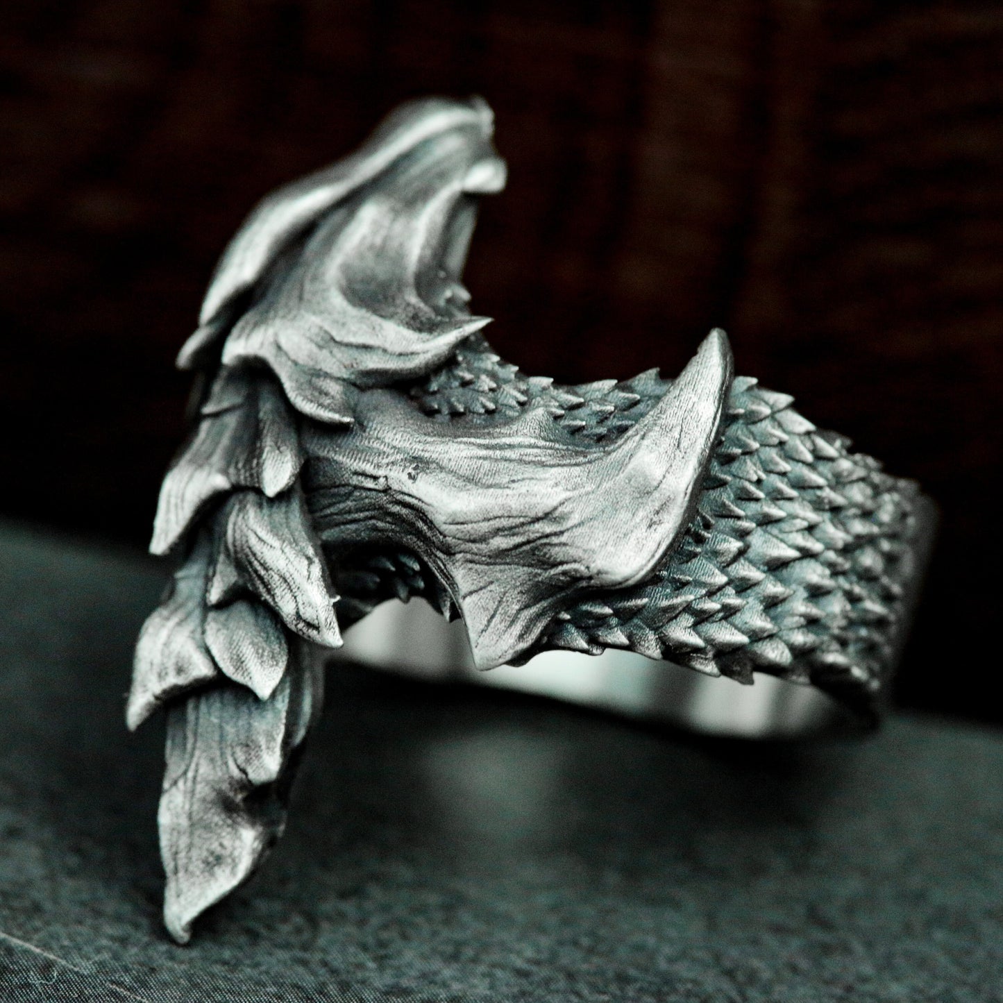 Dragon Spine Ring ¨C 925 Sterling Silver Handmade