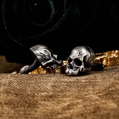 Bearded Skull Cufflinks - 925 Silver Handmade