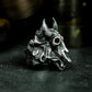 Bison Skull Ring - 925 Silver Handmade