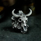 Bison Skull Ring - 925 Silver Handmade