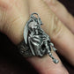 Death Knight Ring with Cloak and Blade ¨C 925 Sterling Silver Handmade