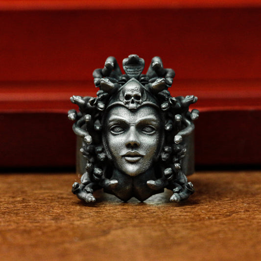 Medusa Snake Queen Ring - 925 Sterling Silver Handmade