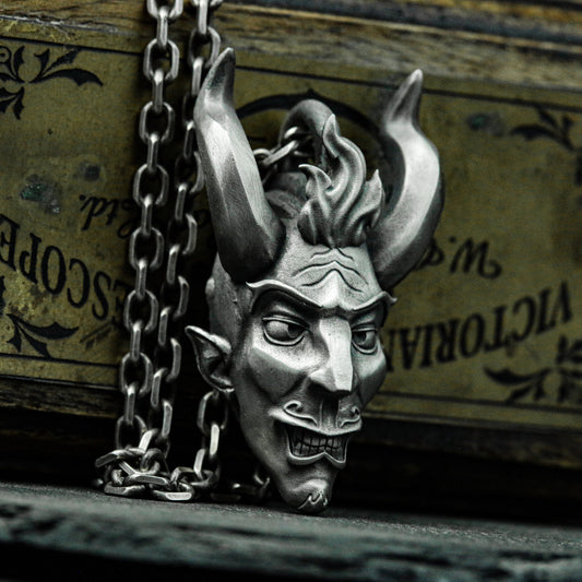 Weird Satan Pendant - 925 Silver Handmade
