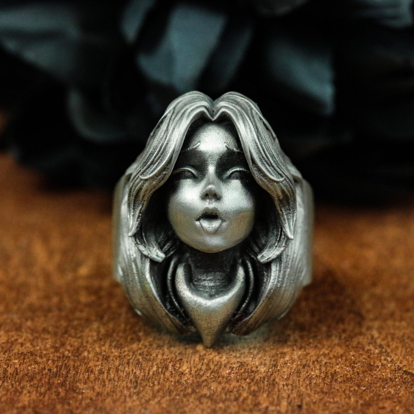 Blowing Woman Ring ¨C 925 Silver Handmade