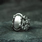 Taotie Texture Ring - 925 Silver Handmade