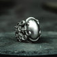 Taotie Texture Ring - 925 Silver Handmade