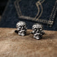 Mexican Gangster Sugar Skull Cufflinks - 925 Silver Handmade
