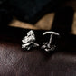 Anatomical Heart Skull Cufflinks, 925 Silver Handmade