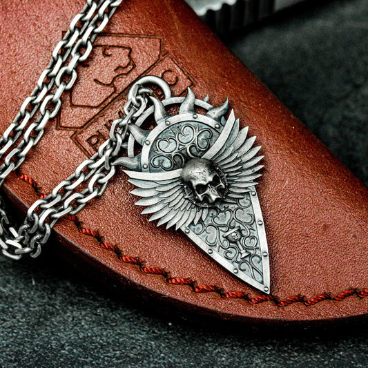 British Mourning Pendant - 925 Silver Handmade