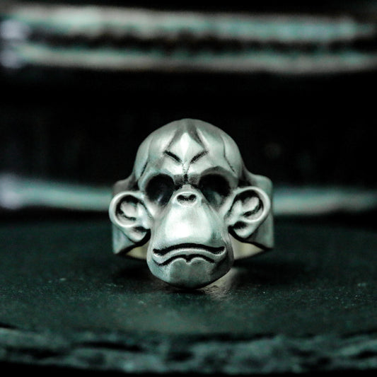 Gorilla Skull Ring - 925 Silver Handmade