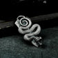 Coiled Serpent Pendant ¨C Handmade 925 Silver Venom Guardian Necklace